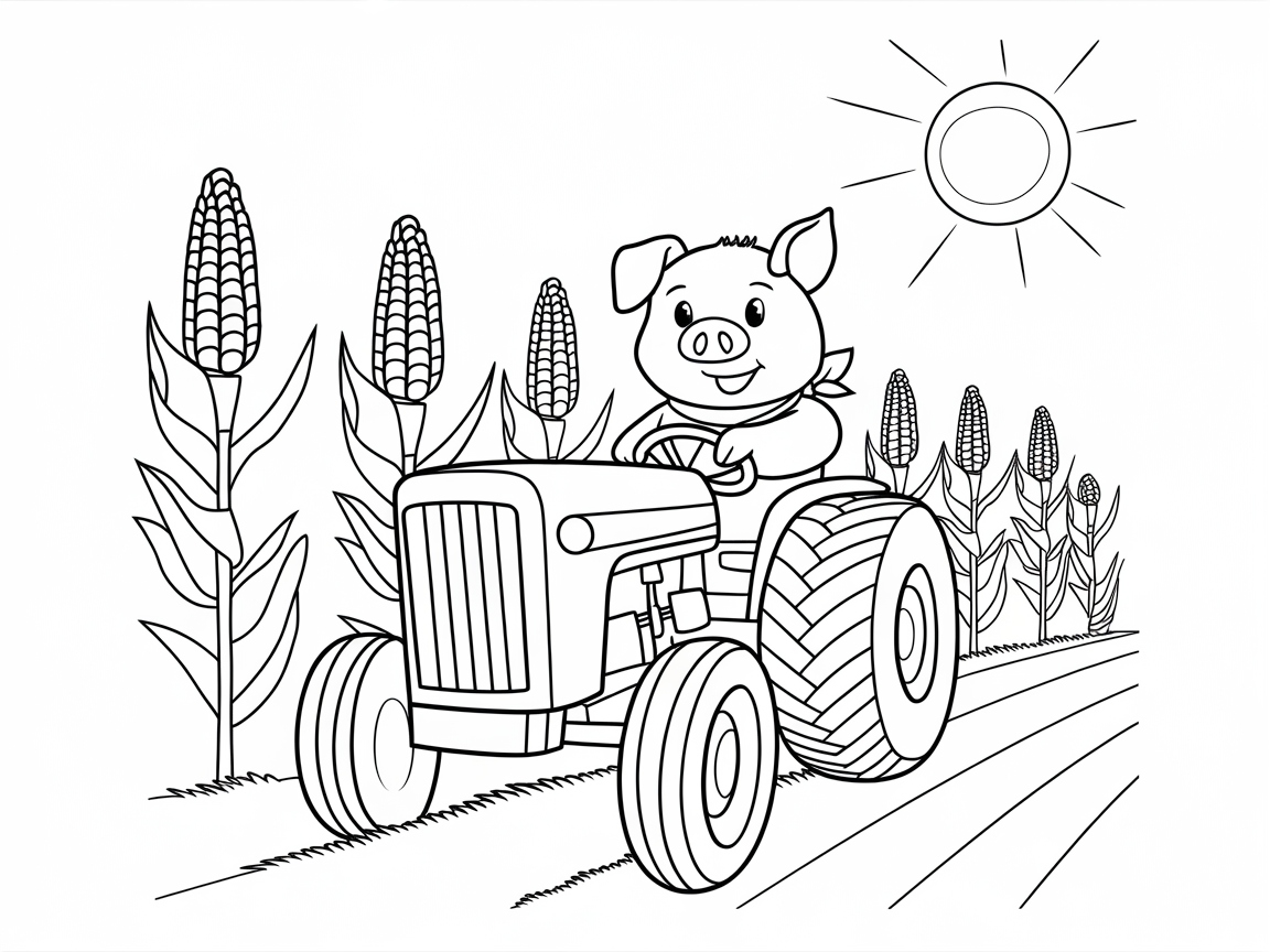 Farm Adventure with Tractor Piggy