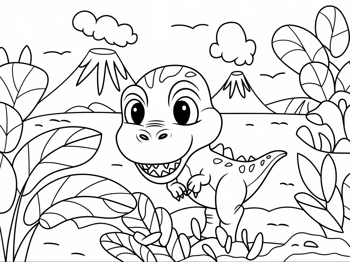 Roam with a Cute Dinosaur in a Prehistoric Adventure