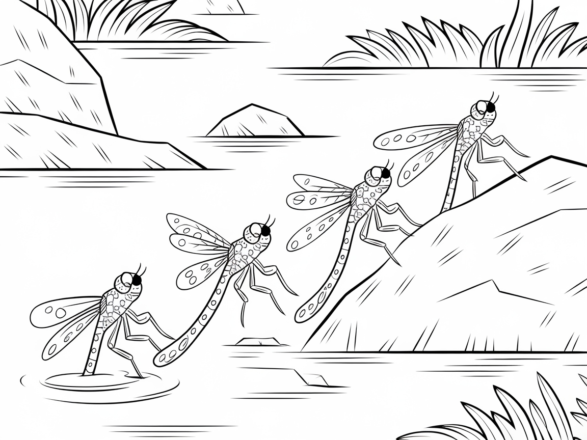 Dragonfly Journey Across the Waters