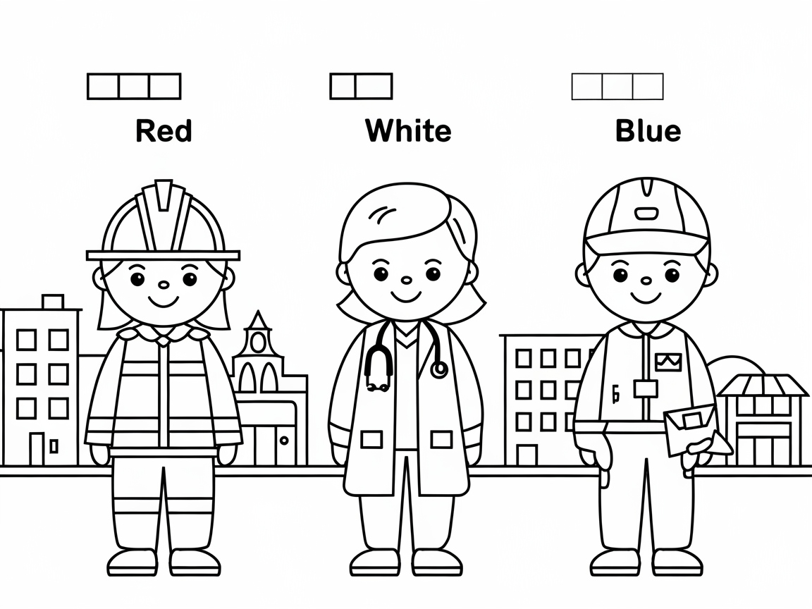 Celebrate Community Heroes With This Colorful Occupations Page