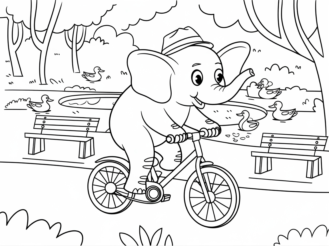 Pedal Through the Park with Biking Elephant