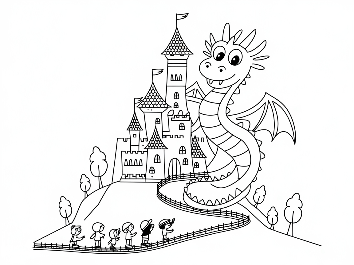 Enchanting Dragon and Castle Adventure Awaits