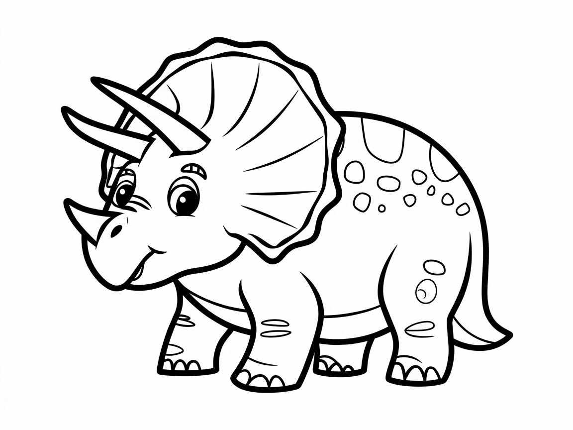 Stomp Into Fun With This Triceratops Coloring Page