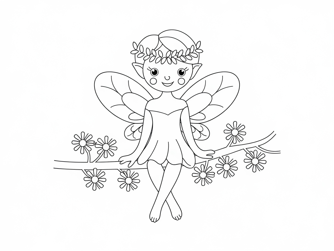 Bring Magic to Life with This Delightful Fairy Coloring Page