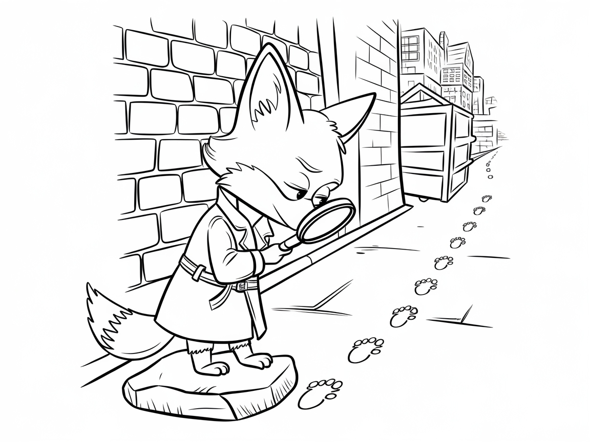 Detective Fox on a Clue Hunt