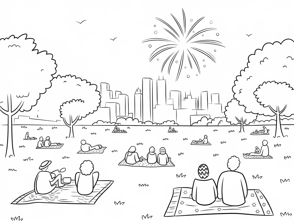 Relax and Enjoy Fireworks Over the City