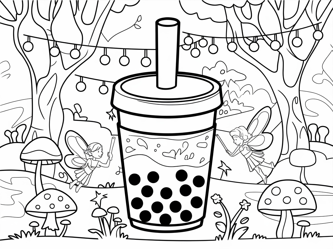 Enter a Fairy Forest with This Magical Boba Scene