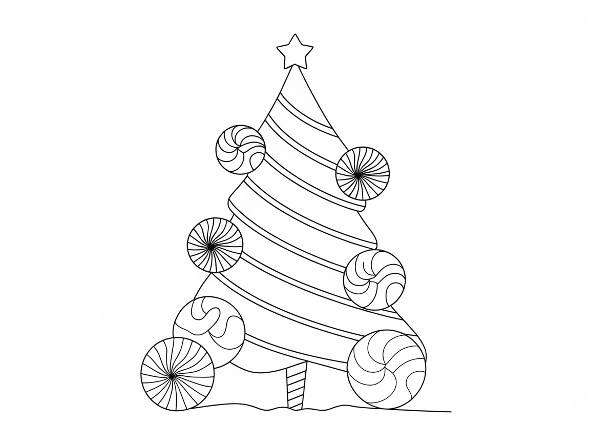 Swirled Sweets Christmas Tree Delight