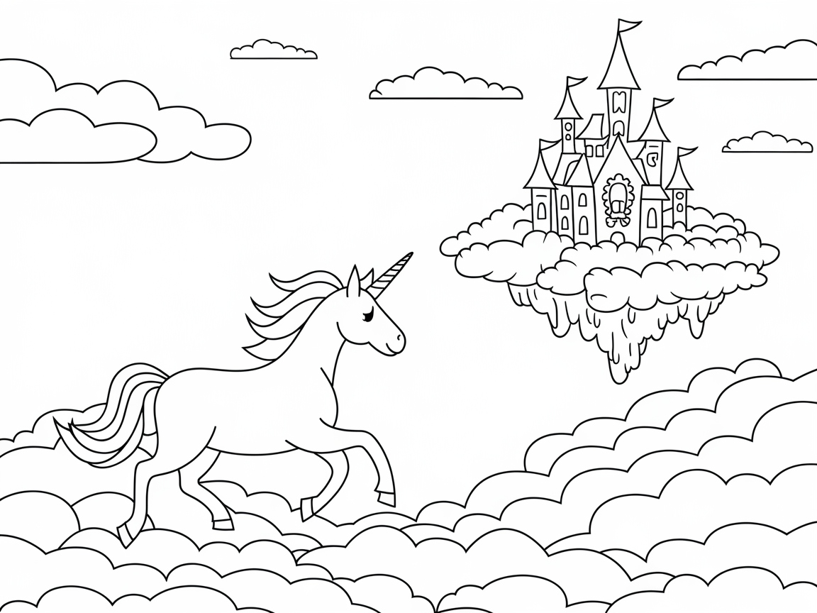 Let Your Imagination Gallop with This Enchanting Unicorn and Castle