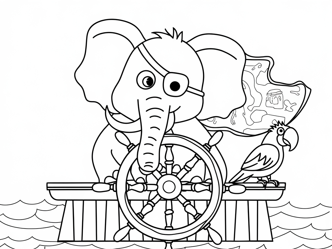 Ahoy with Pirate Elephant and Parrot Adventure