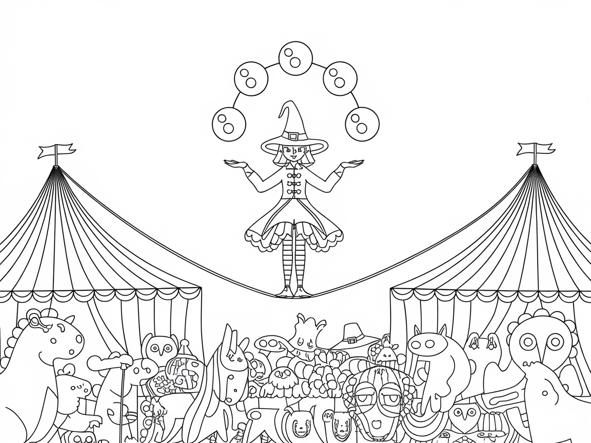 Circus Witch Balancing Act