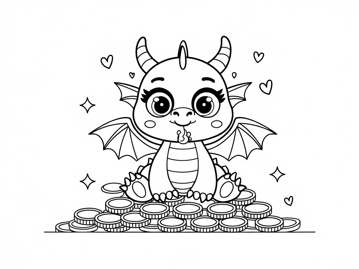 Create a Colorful World for This Adorable Dragon