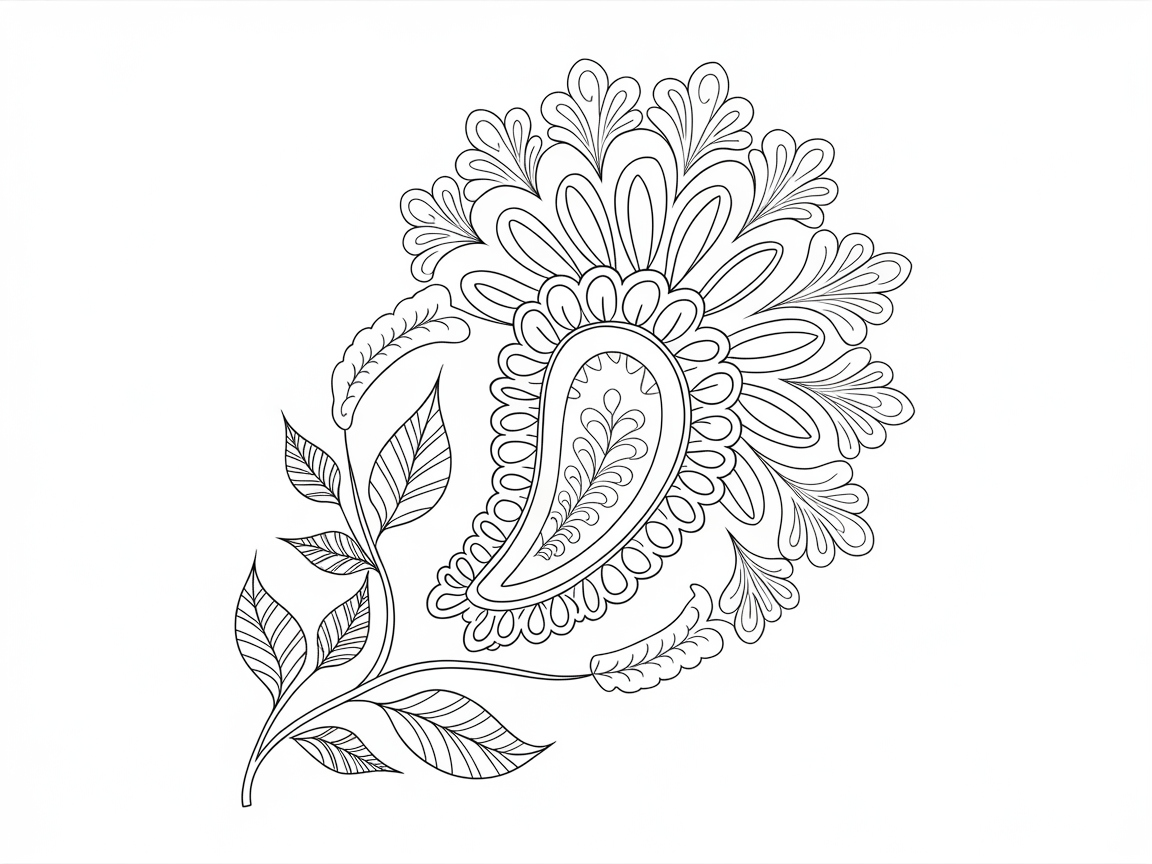 Embark on a Creative Journey with This Paisley Floral Design
