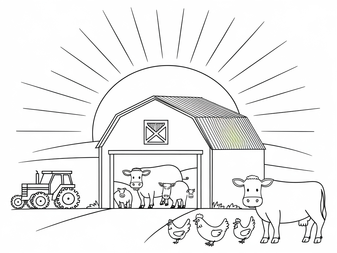Farmyard Fun in the Morning Sun