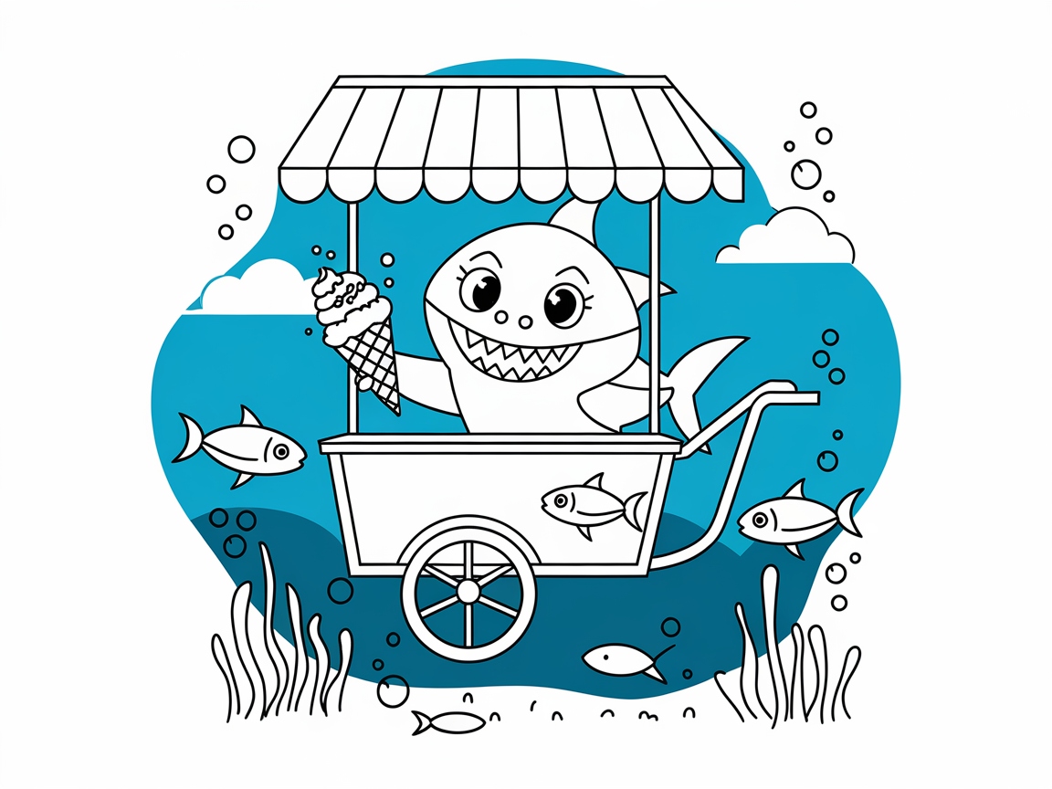 Treat Yourself to This Sweet Shark Ice Cream Cart