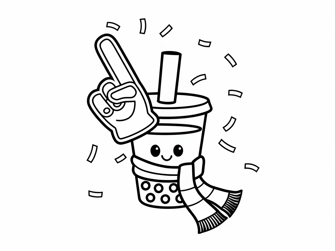 Cheer On with This Sporty Boba Fan!