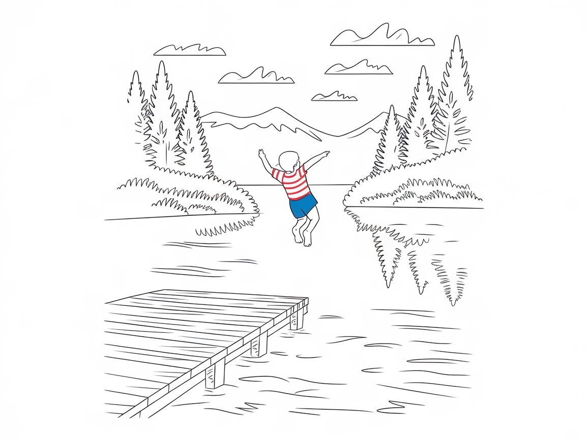 Leap Into a Mountain Lake Adventure