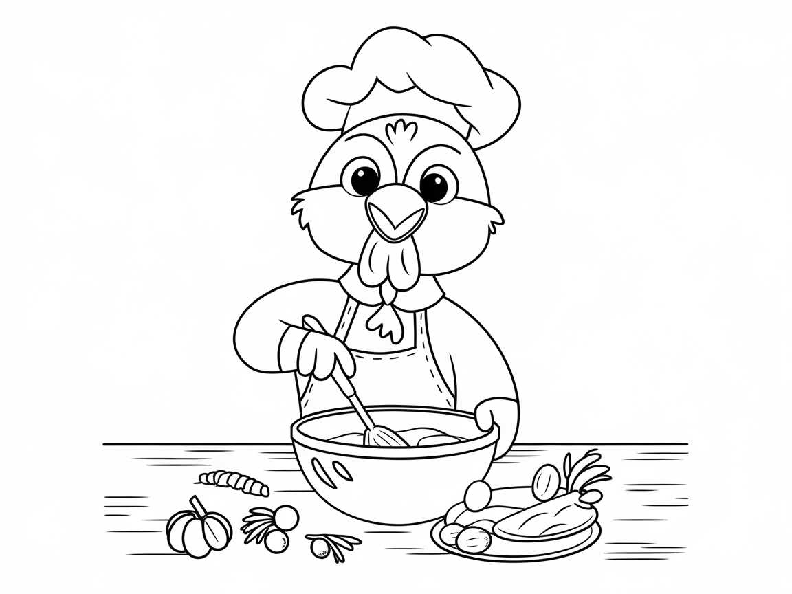 Chef Rooster Whips Up a Culinary Delight