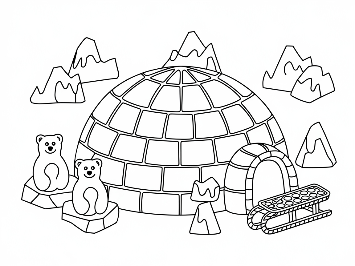 Chill Out with This Igloo and Polar Bear Scene