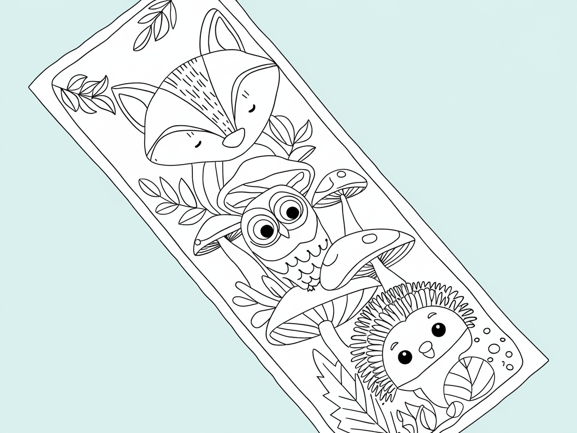 Explore the Enchanted Forest with This Woodland Creatures Bookmark