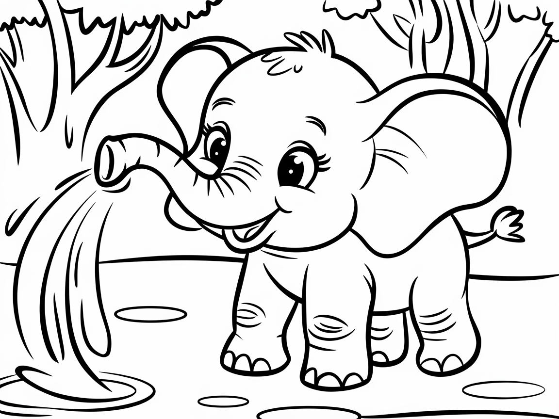 Trunk Loads of Fun With This Playful Elephant Page