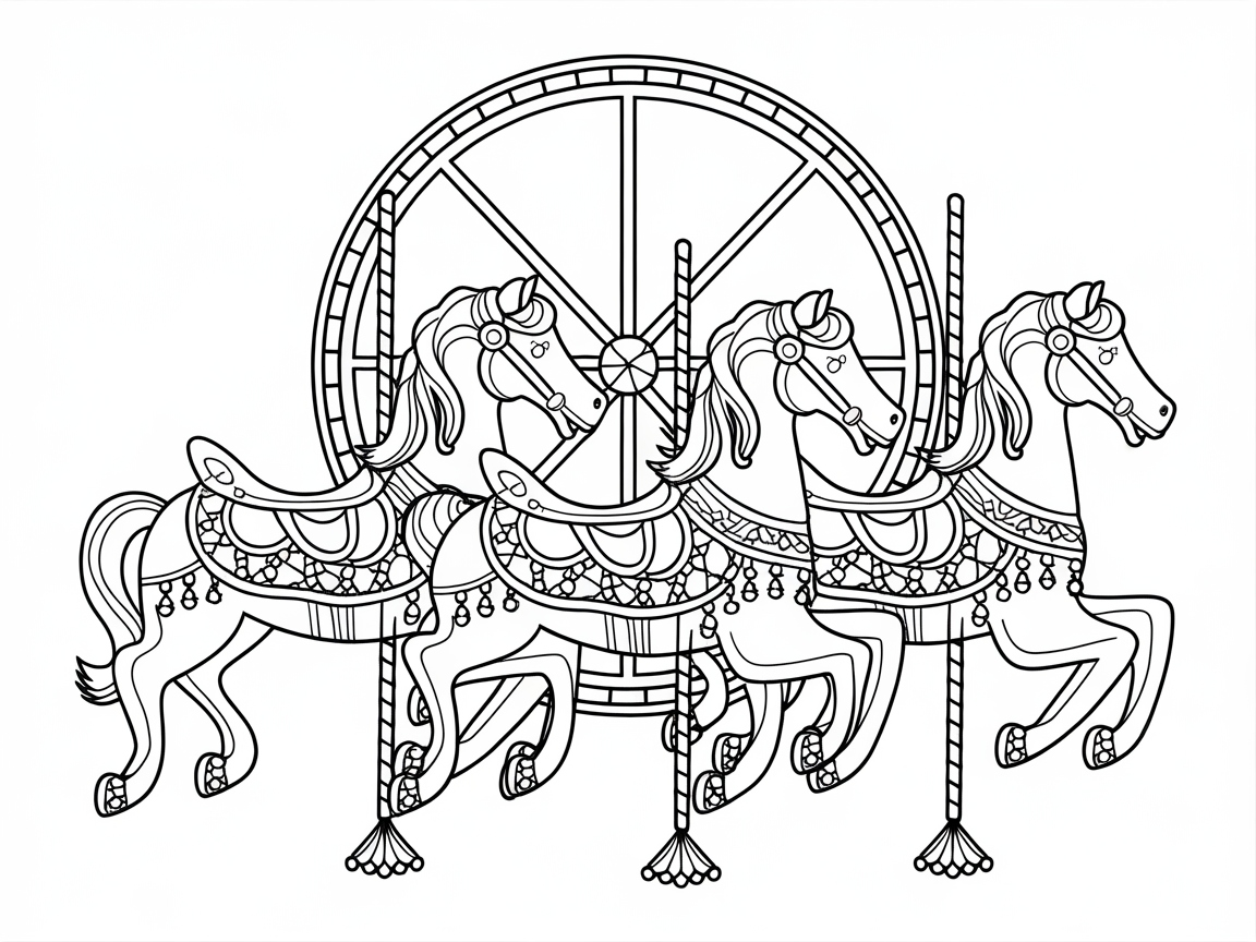 Experience the Magic of This Carousel Horses Page