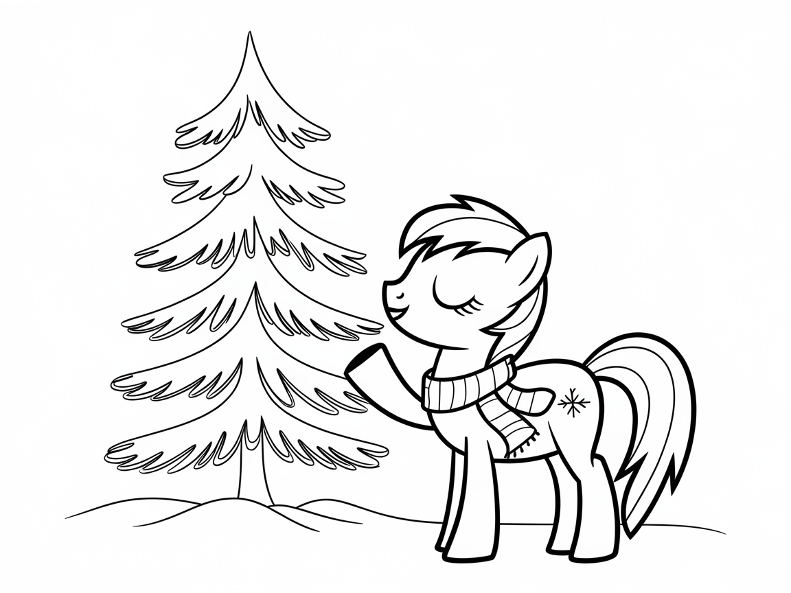 Winter Wonderland with a Cozy Pony
