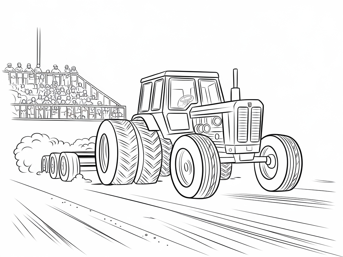 Rev Up the Excitement with This Tractor Race Scene