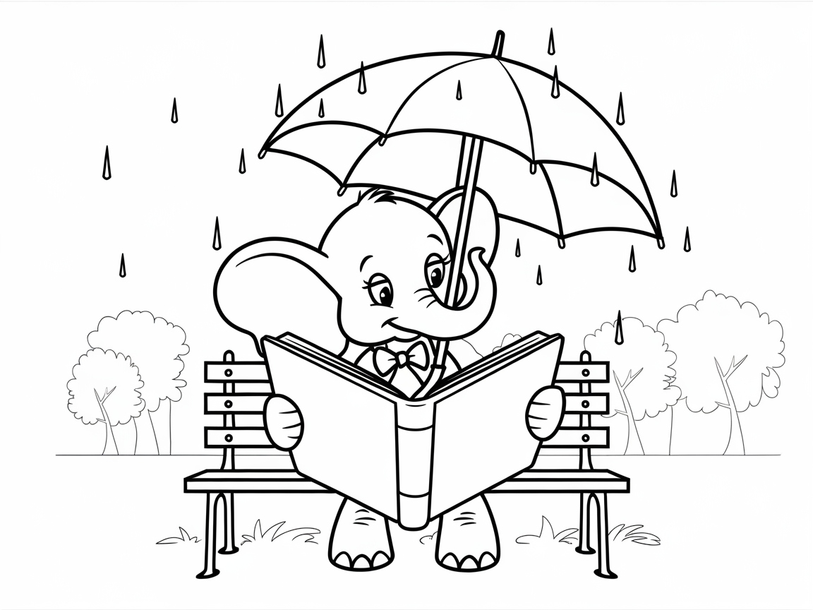 Stay Dry with This Rainy Day Elephant Reading Fun