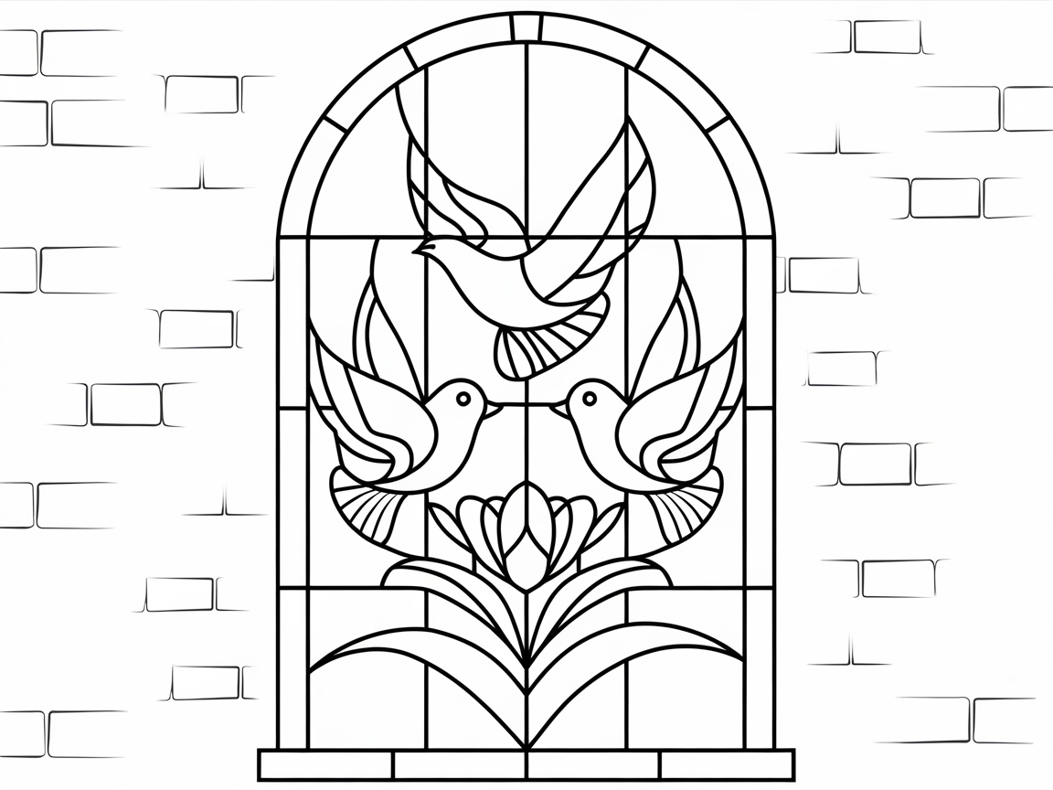Illuminate Your Creativity with This Stained Glass Dove Scene