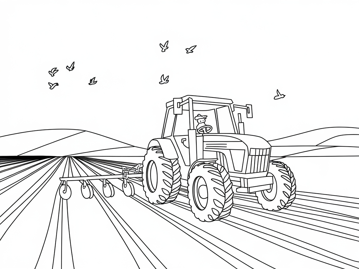 Plow the Fields with This Classic Tractor Scene
