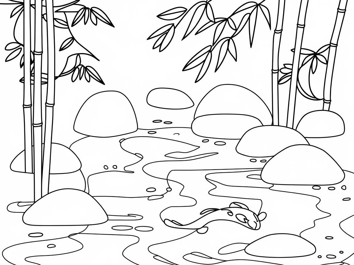 Capture Tranquility in a Bamboo Garden Scene