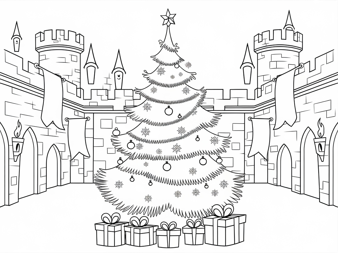 Medieval Castle Christmas Tree Extravaganza