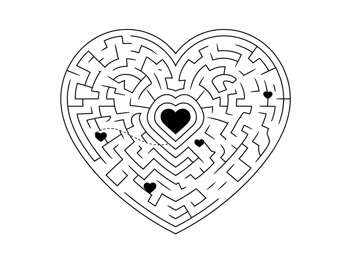 Navigate This Heart Maze Adventure