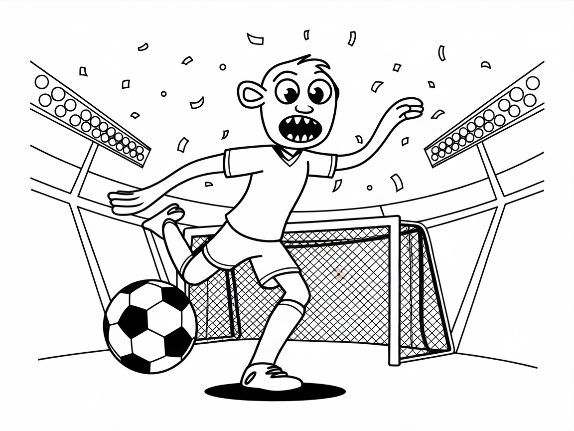 Score Big with This Soccer Monster Scene