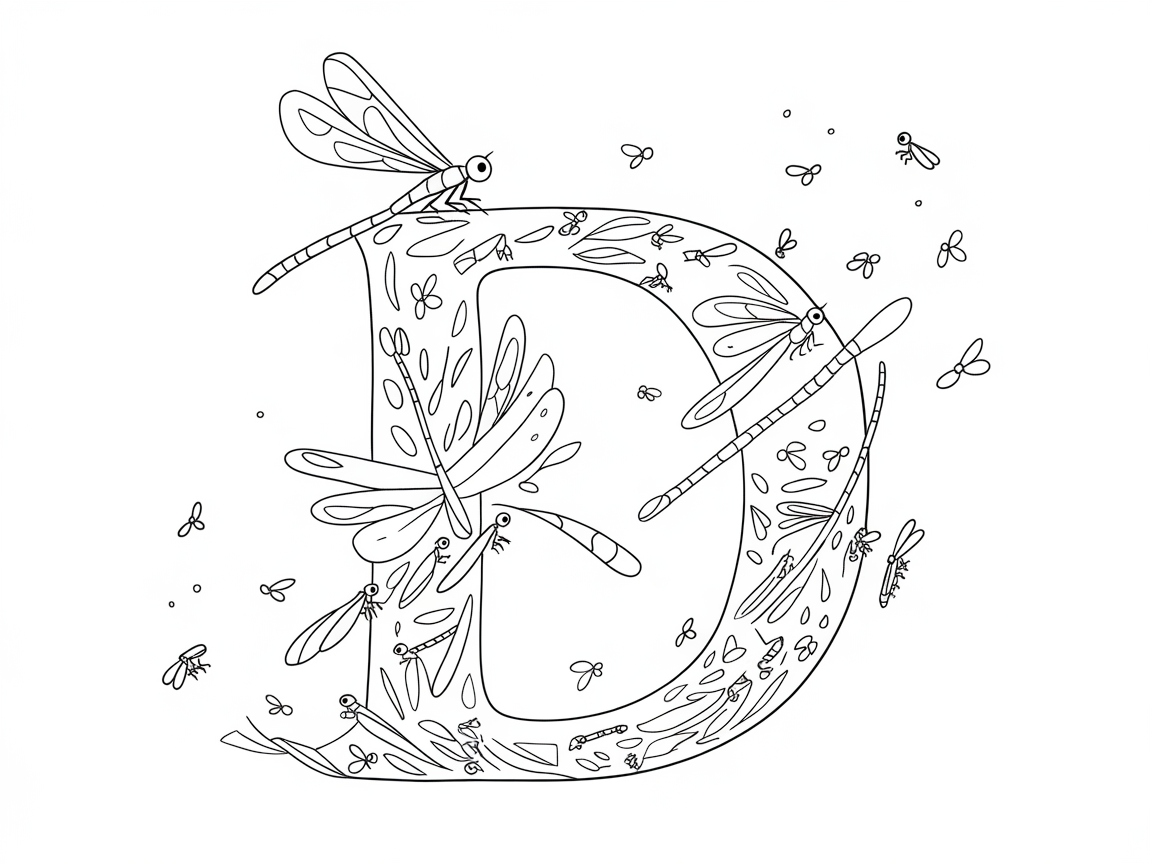 Decorative Dragonfly Alphabet Delight