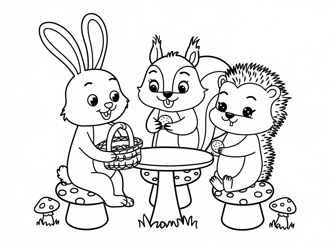 Adorable Woodland Friends Picnic