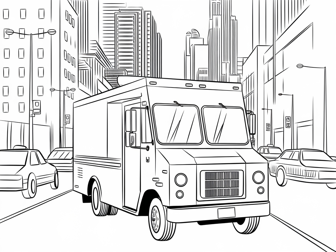 Urban Adventure with a Cool Ice Cream Truck