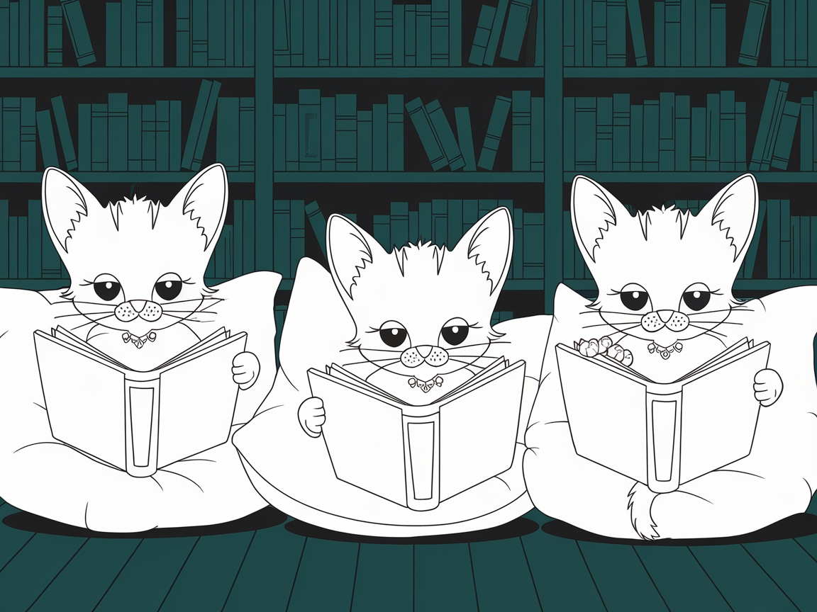 Storytime with Cozy Kitten Bookworms