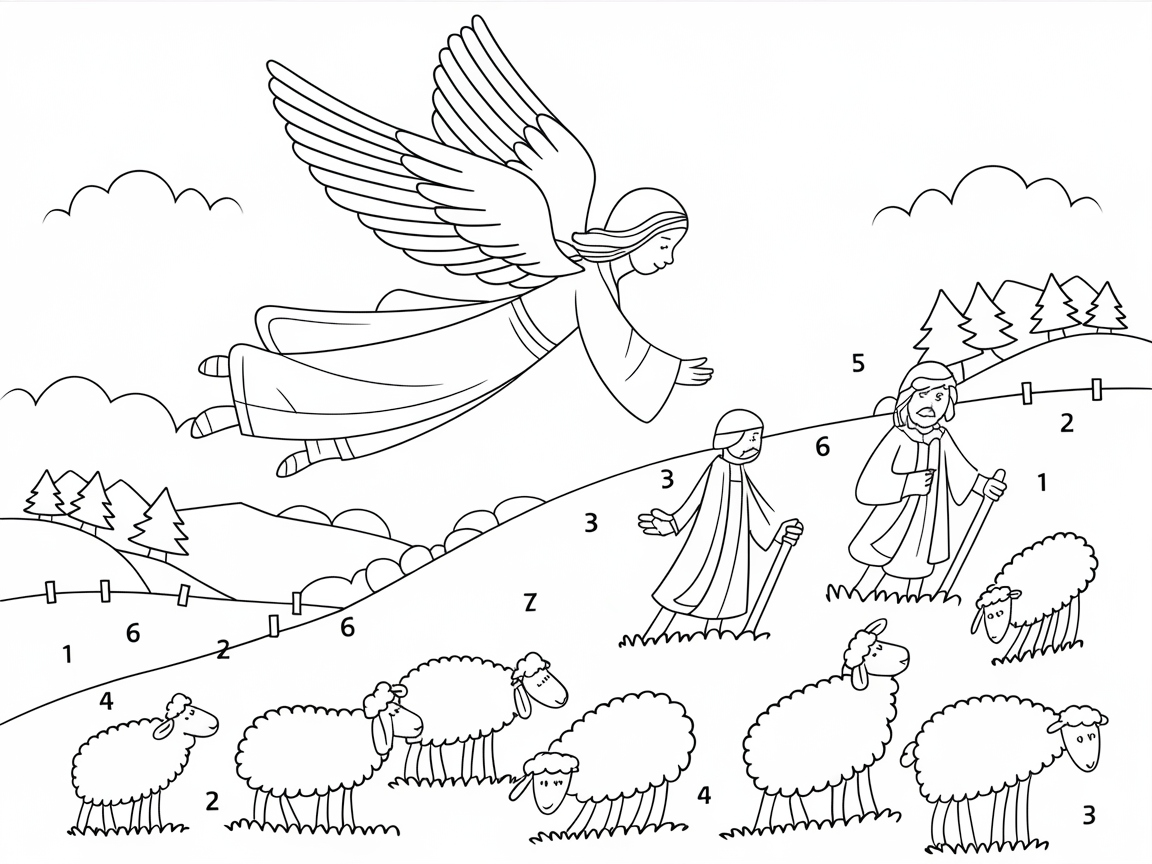 Guide Your Colors Through a Heavenly Christmas Scene
