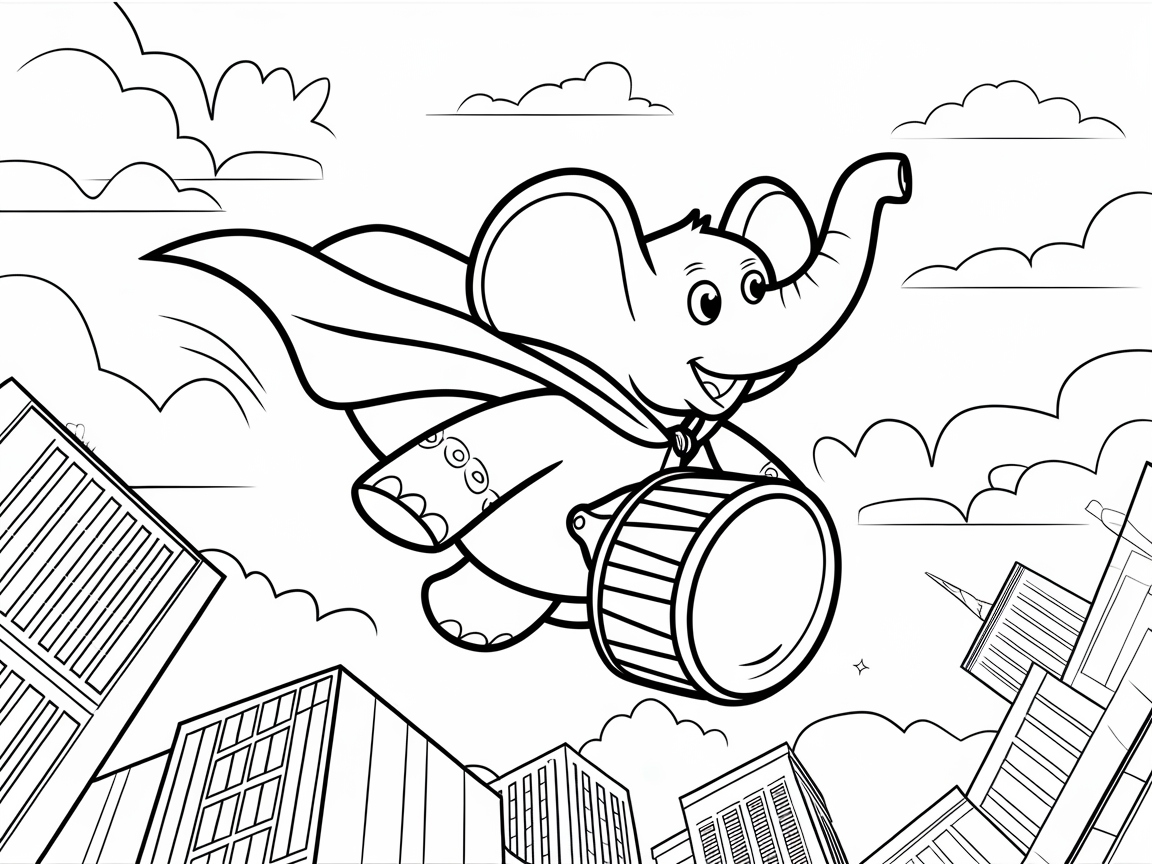 Soar into Adventure with Superhero Elephant