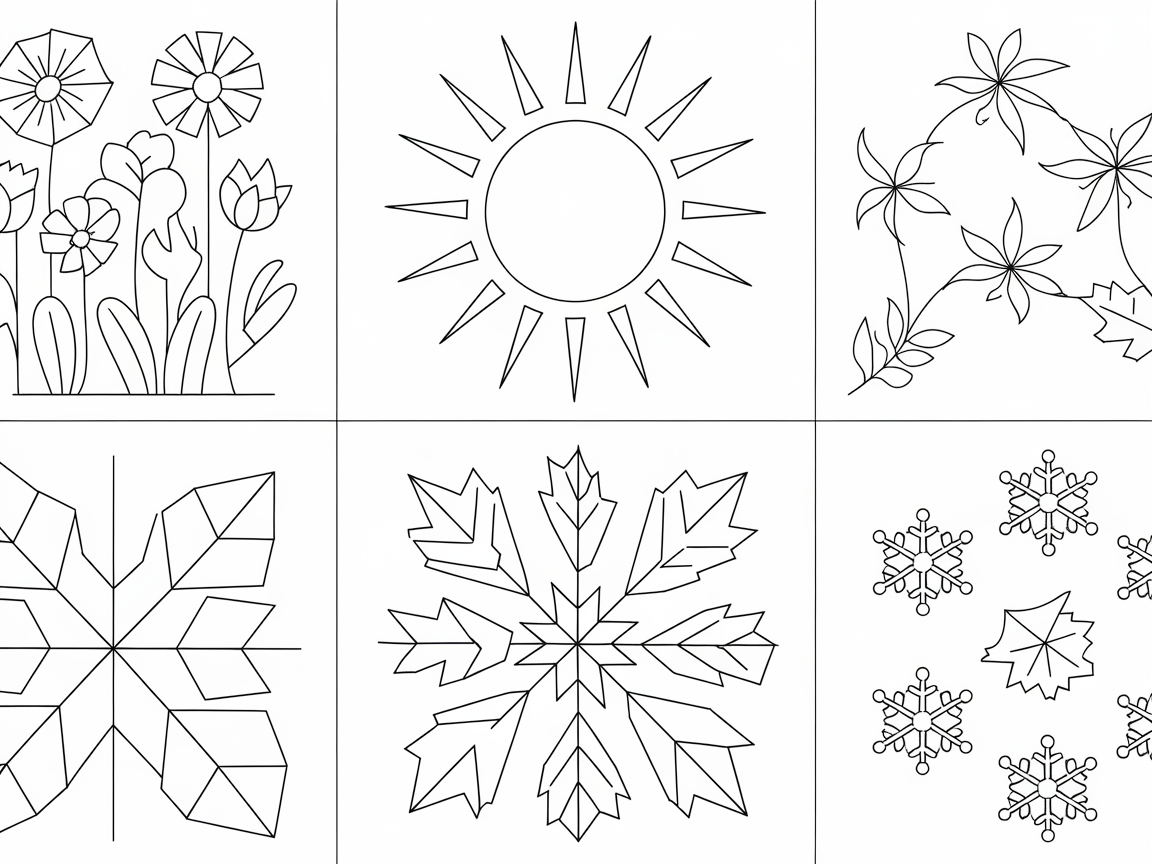 Seasonal Splendor: A Delightful Collage of Nature