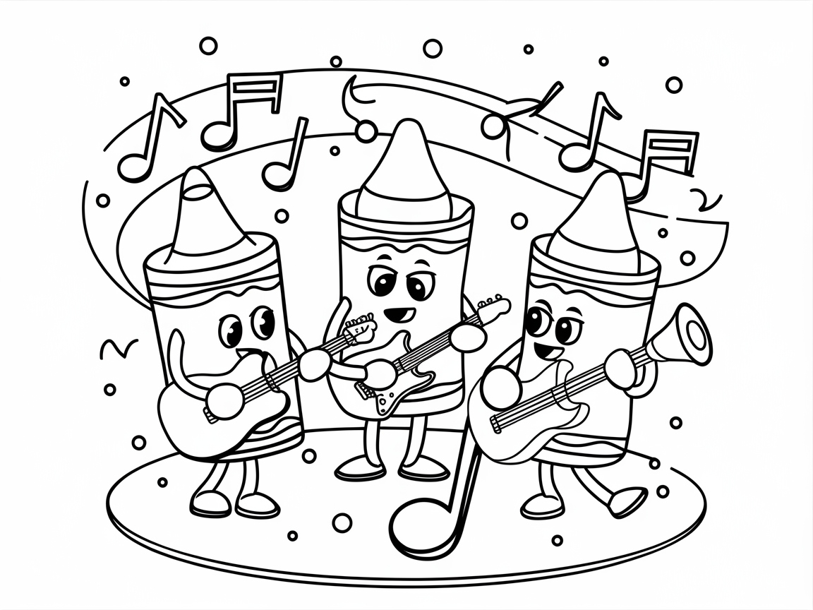 Rock Out with These Musical Crayon Characters