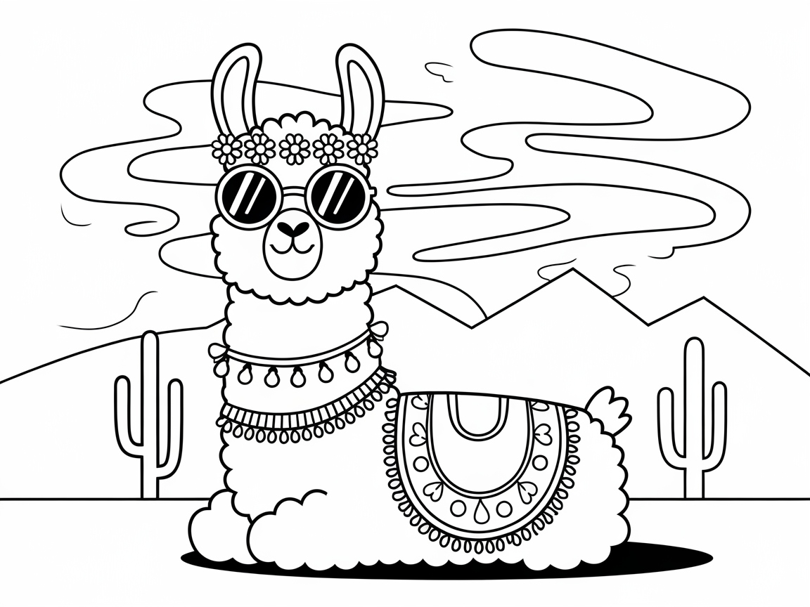 Chill Out with This Groovy Llama in the Desert