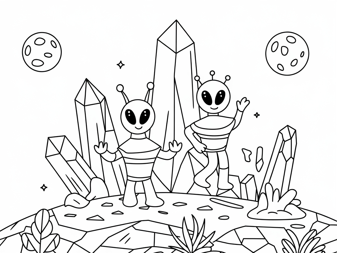 Explore a Crystal Planet With Friendly Aliens