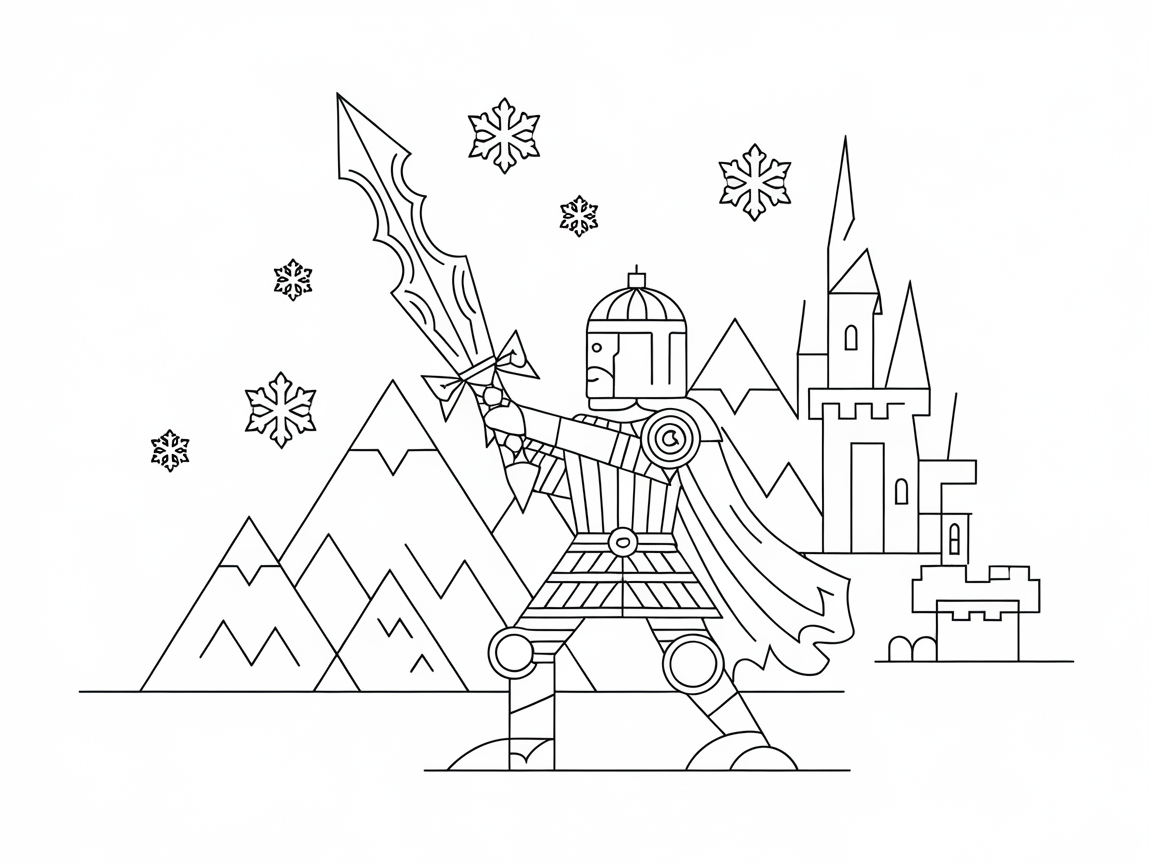 Conquer the Frozen Lands: Knight and Ice Castle Adventure