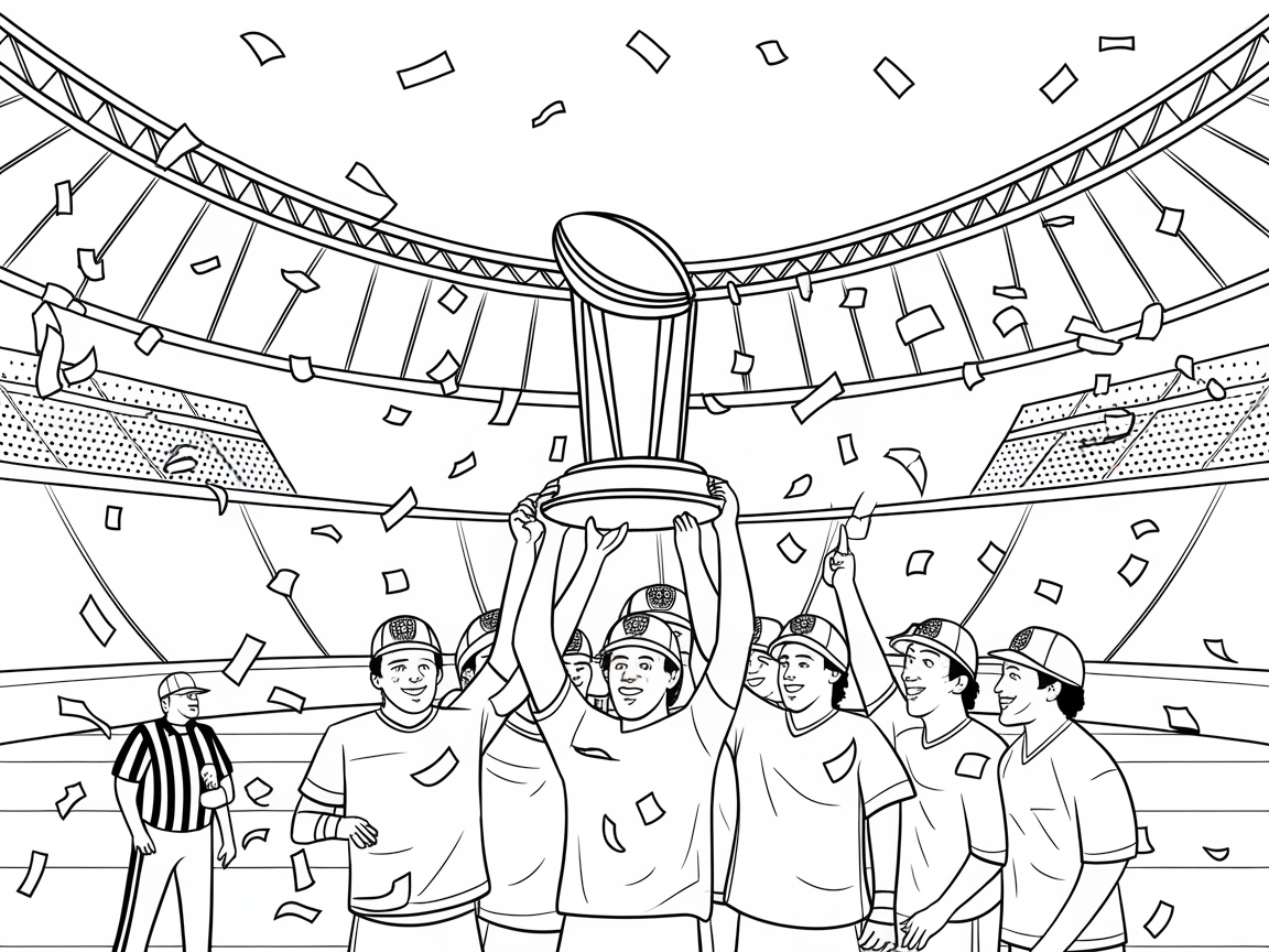 Celebrate the Big Win: Color the Champions
