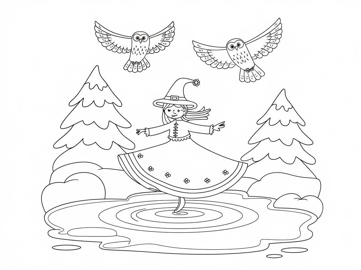 Twirl of Magic: Witch in Winter Wonderland