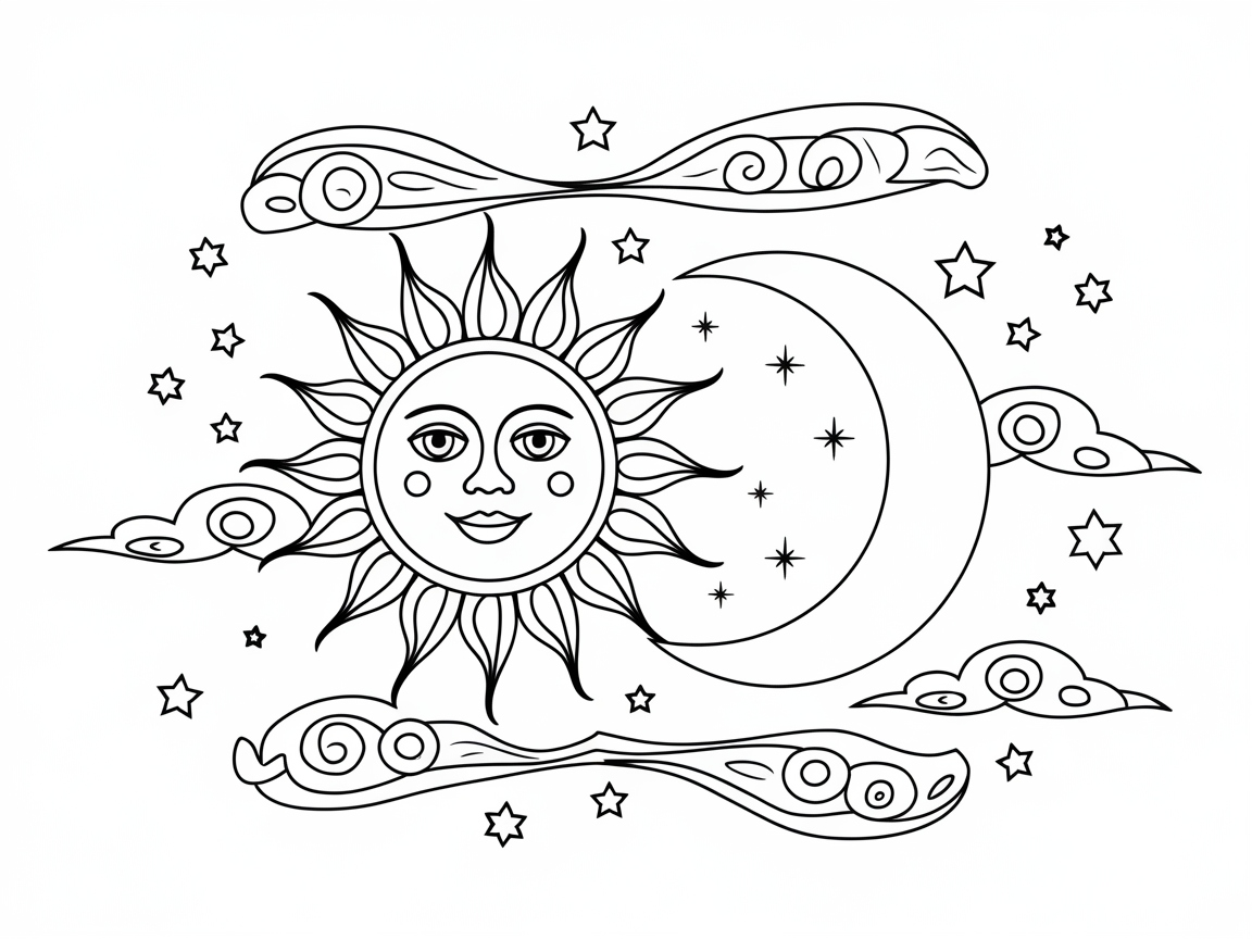 Create Cosmic Magic with This Sun and Moon Design