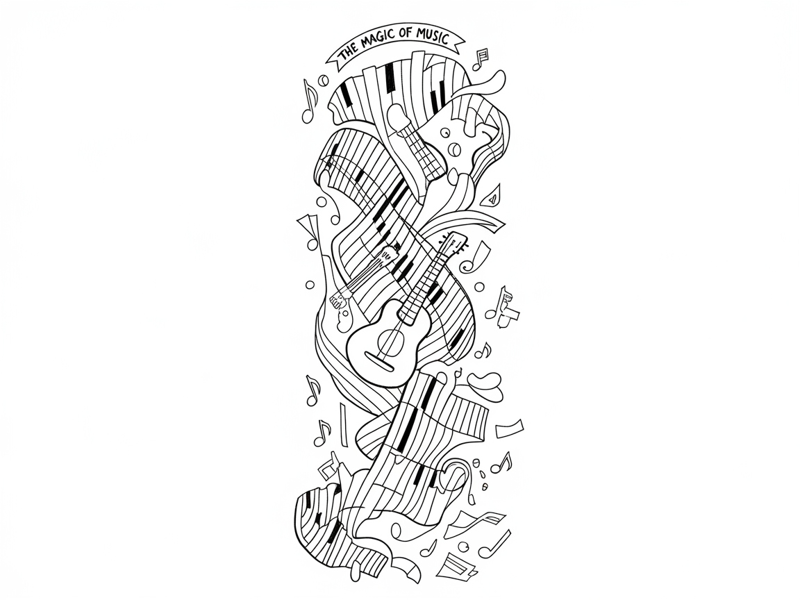 Feel the Rhythm with This Musical Melody Bookmark